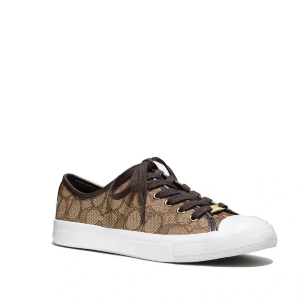 Coach Empire Outline Signature Canvas shoes Size 7.5 kakhi ⭐️⭐️⭐️ - Picture 10 of 11